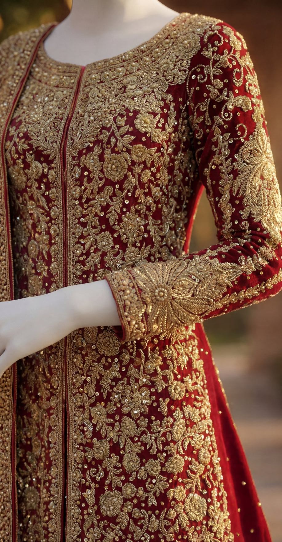 Jahan e Khaas | Farshi Lehenga | Stitched | Red