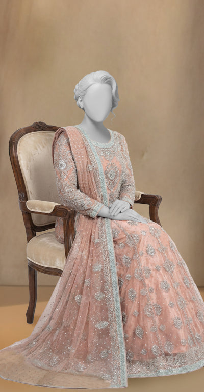 Jazmin | Lehenga | Stitched | Peach