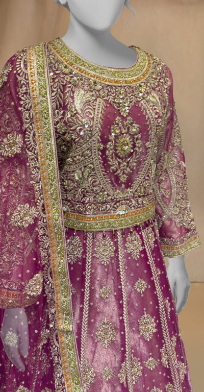 Jazmin | Lehenga | Stitched | Hot Pink