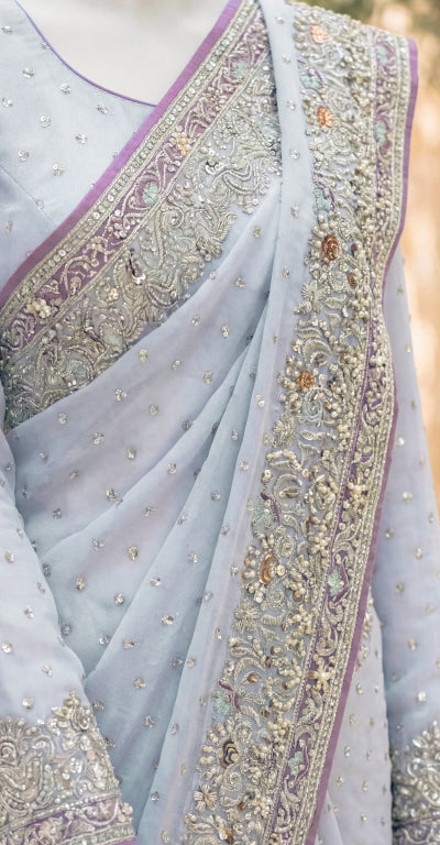 Zeba | Saree | Sky Blue