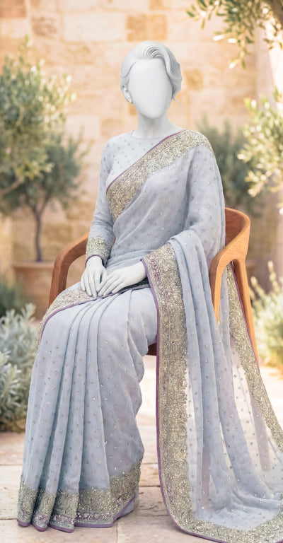Zeba | Saree | Sky Blue