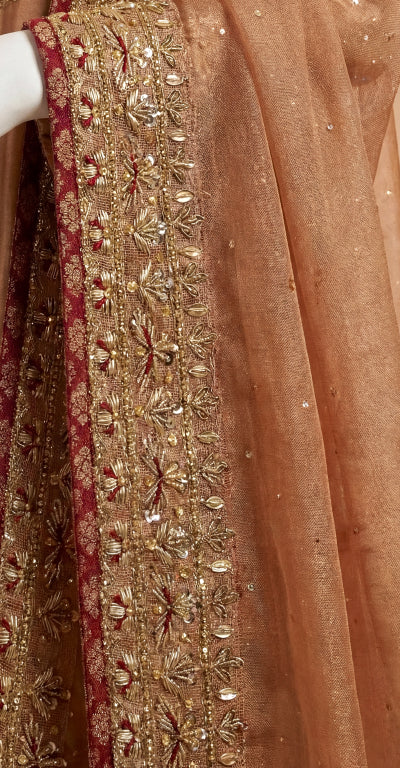 Aroob | Maxi | Stitched | Rust & Maroon