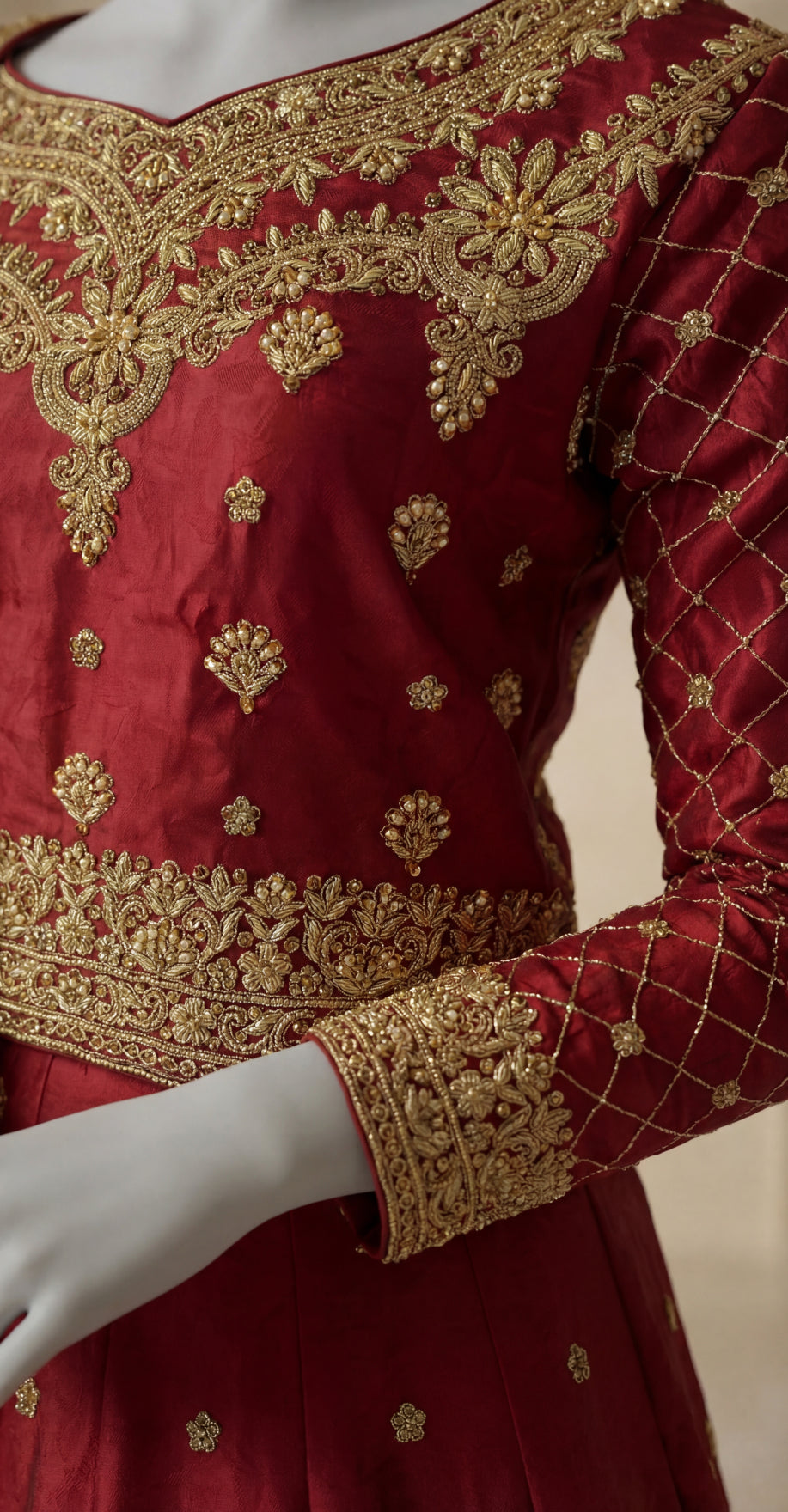 Ushna | Lehenga | Red