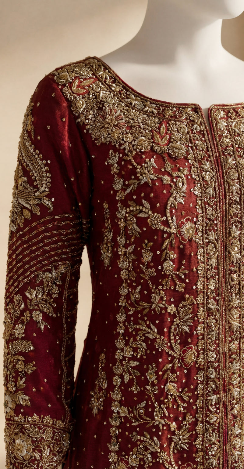 Kiran | Farshi Lehenga | Red