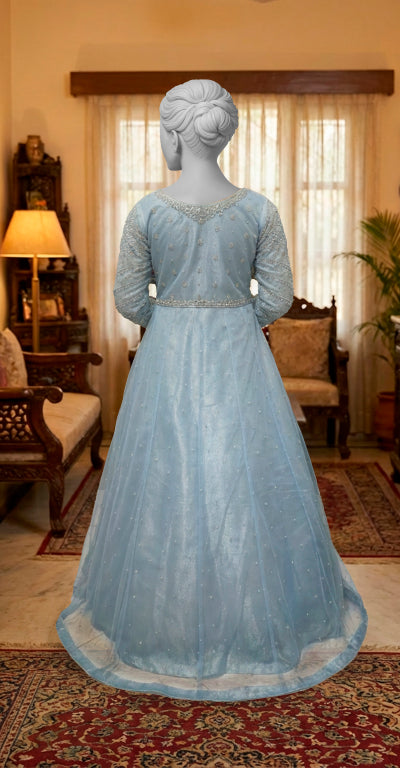 Shanaya | Maxi | Stitched | Ice Blue
