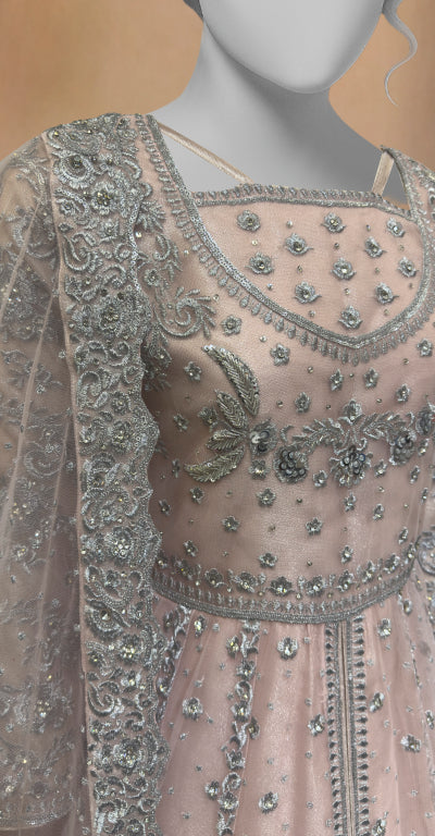 Fariha | Maxi | Stitched | Soft Peach