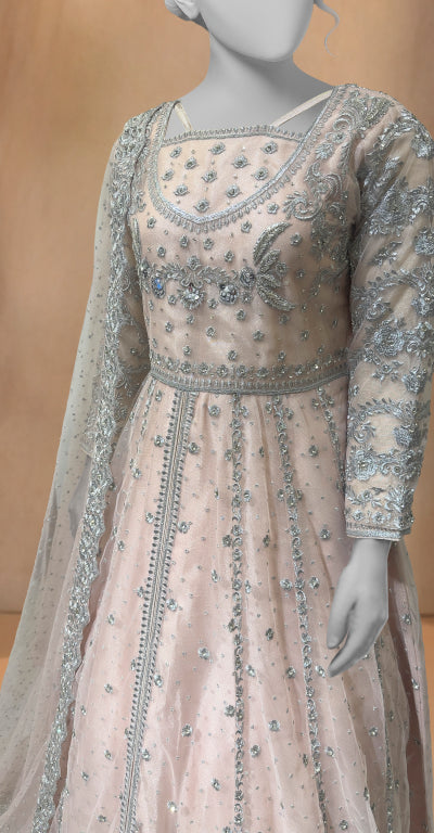 Fariha | Maxi | Stitched | Soft Peach