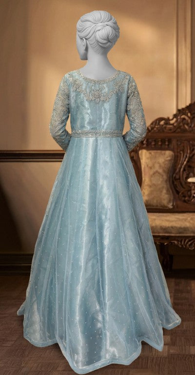 Fariha | Maxi | Stitched | Ice Blue